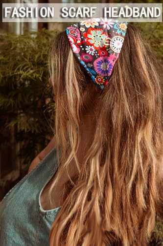 Image of Tobeffect Extra Wide Headbands for Women, 7'' Boho Turban Floral Headband Large Hairband Twisted Hair Accessories, 6 pack