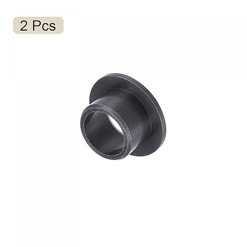 Miniatura 83 de uxcell Rodamientos de manga con bridas 0.394 in Diámetro 0.472 in OD 0.236 in Longitud POM Envueltos Bujes sin aceite Negro 2pcs