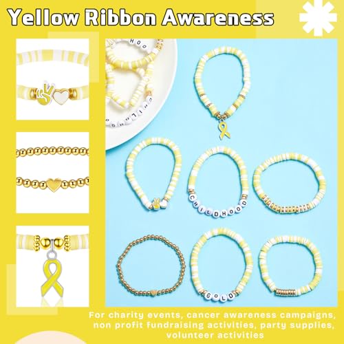 28 Pcs Cancer Awareness Items Bracelet Bulk Including 7 Styles - Stackable Clay Beaded Wristbands for Women Men3