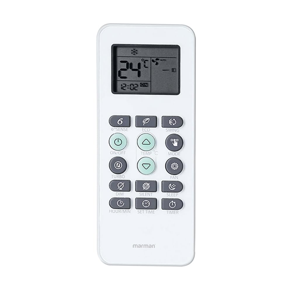 marman® Compatible with Whirlpool AC Remote Control Original Suitable for Inverter and Non Inverter Air Conditioner 1/1.5/2 Ton Split & Window AC - Match Exactly with Old Model 173 Remote Controller