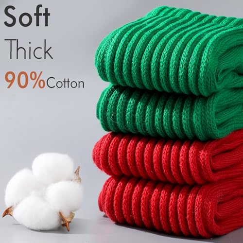 Image of HONGTEYA Slouchy Crew Socks For Women,Scrunch Cotton Cozy Workout Socks