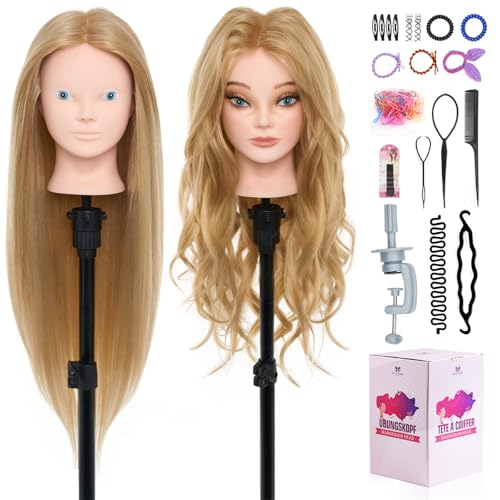 Muñeca para peluquería con soporte para practicar recogidos en casa 1