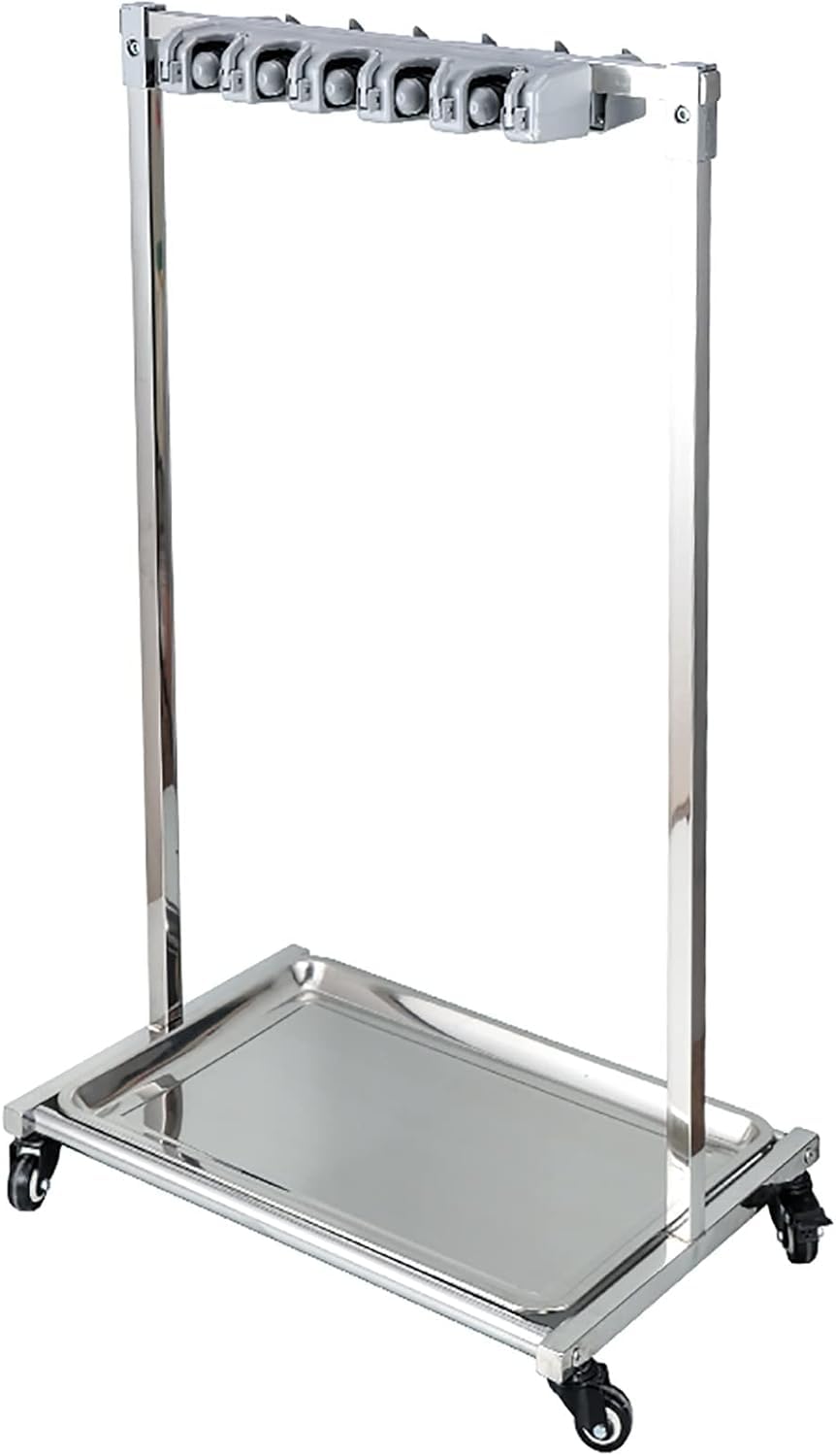 Support mobile pour balais en acier inoxydable, étagère sur pied haut de gamme pour hôtel