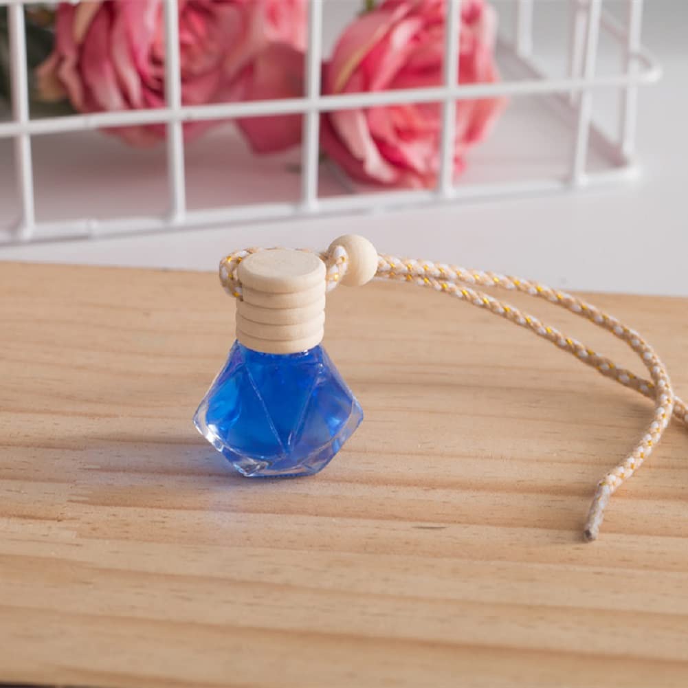Ambientador colgante de 8 ml para coche, botella de perfume recargable, fragancia de aromaterapia, difusor de aceite esencial vacío transparente, colgante de perfume, adornos automáticos, accesorios