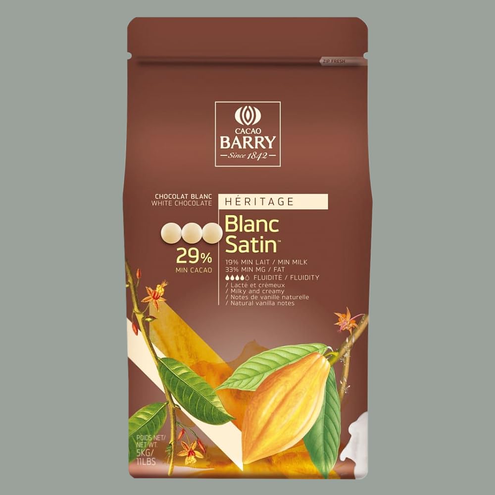 Lucgel SRL 5 Kg Chocolate Blanco Cubierta Botones Blanc Satin 29% Barry