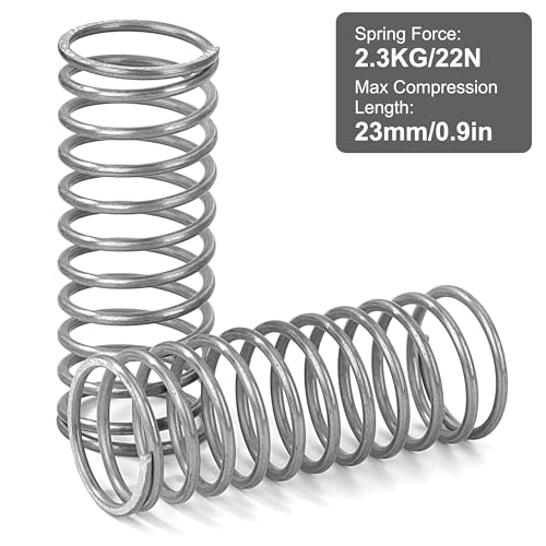 GUNGY Druckfeder Edelstahl Feder Druckfedern 50mm Drahtdurchmesser 1,6mm Außendurchmesser 20mm Länge 50mm Maximale Federkraft 2,25kg 4 Stück