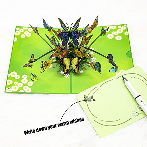Sharonlily Flying Butterflies Pop Up Card, 3D Flower Butterfly Birthday Card, Butterfly Fly Out Cards For Valentines Day, Graduation, Anniversary, Thinking Of You, All Occasions. #TOP5