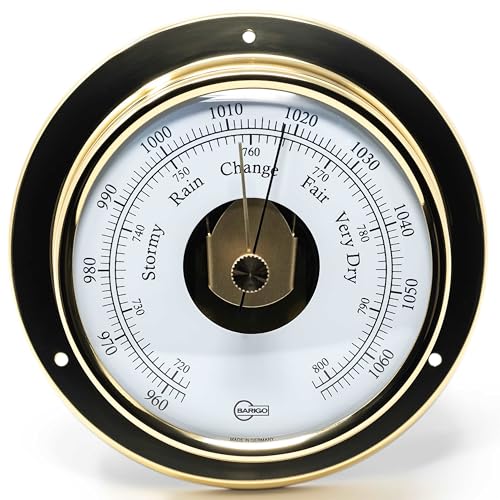 BARIGO 183MS TEMPO baromètre d'intérieur, verre, boîtier en laiton poli – vue 2
