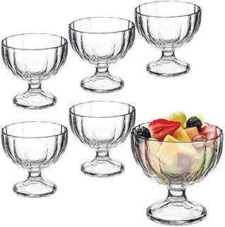 Bormioli Rocco Alaska Ice Cream Sundae Dessert Appetizer Cocktail Glasses - Set of 6