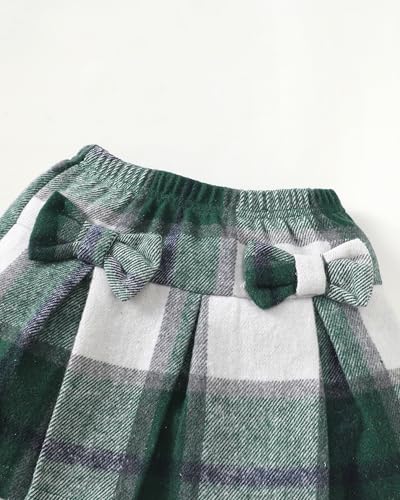 Image of Toddler Girl Clothes Outfit Shirt Top Plaid Mini Skirt Outfits Set Little Girl Dresses Kids Clothes for Girls 18M-8T