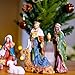 Dexshady Nativity Set for Christmas 12 pcs Manger Scene Holy Family Resin Figures Indoor Decorations Catholic Gift 8 Inch