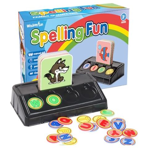 OPTSPTOY Matching Letter Game for Preschooler Age 3+ - Self-Correcting Word Puzzles Boost Spelling, Reading, Alphabet & Word Recognition - Early Education Toy Includes 30 Flash Cards & 26 Letters Cover