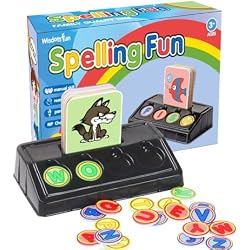 OPTSPTOY Matching Letter Game for Preschooler Age 3+ - Self-Correcting Word Puzzles Boost Spelling, Reading, Alphabet & Word Recognition - Early Education Toy Includes 30 Flash Cards & 26 Letters