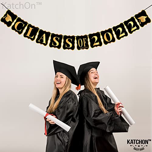 Class Of 2022 Graduation Banner - No Diy | Large 8X6 Inch, Shiny Gold Foil Class Of 2022 Banner | Graduation Decorations 2022 Black And Gold | Graduation Backdrop For Graduation Party Supplies 2022 #TOP6