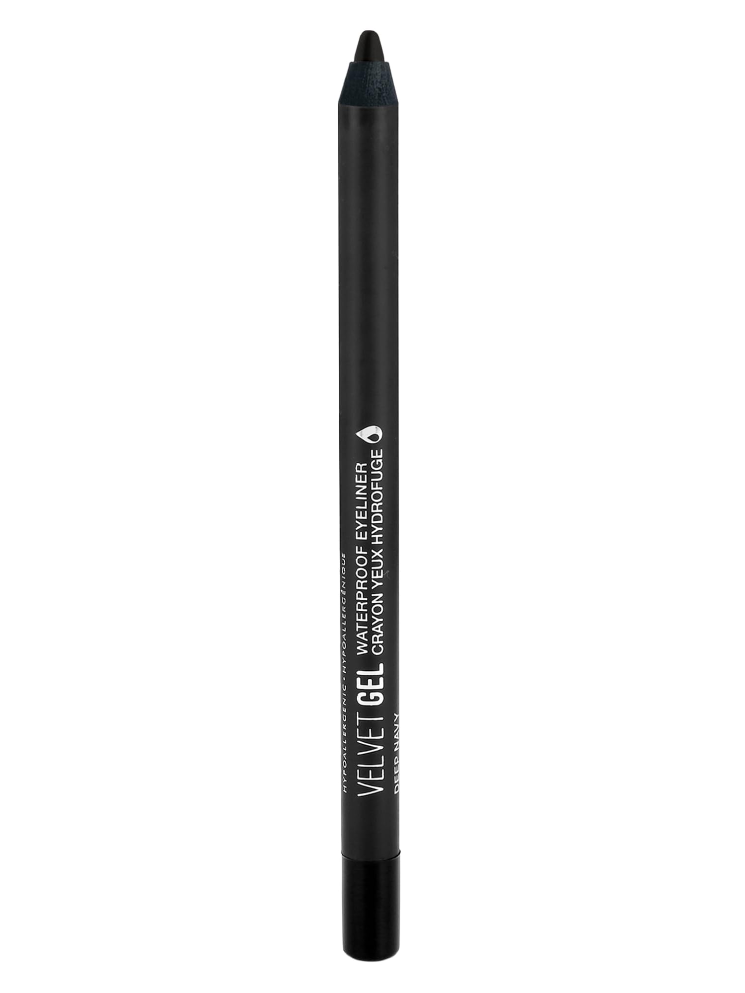 Velvet Gel Waterproof Eyeliner, Jet Black, Gel-Based Eye Pencil, Long-Lasting, Smudge-Proof, Fragrance-Free, Hypoallergenic, Cruelty-Free, 0.04 Oz.