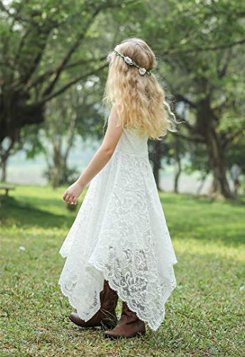 Bow Dream Flower Girl's Dress Vintage Lace Dress2