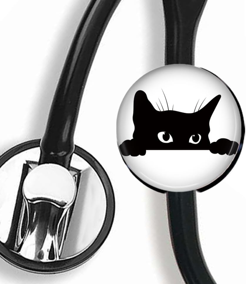 Cat Stethoscope Tag Personalized,Nurse Doctor Stethoscope ID Tag Customized, Medical Stethoscope Name Tag
