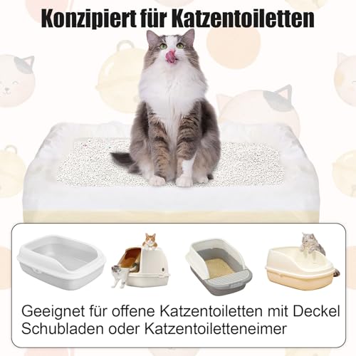 20 Stück Katzentoilettenbeutel, Katzenklo Beutel mit Zugband, Cats Katzenstreu Hygienebeutel, Katzenstreu Klumpstreu Mülltüten für katzenmatte Katzenklo M, Reißfest Langlebig