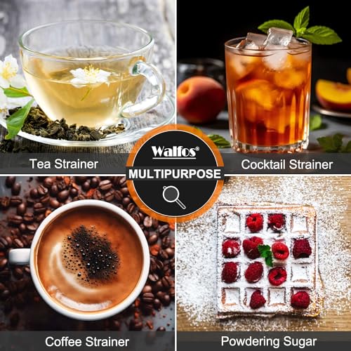 Walfos Small Fine Mesh Tea Strainer, Mini Stainless Steel Sieve With Handle thumb #1