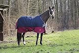 wasserdicht und atmungsaktiv Reitsport Amesbichler Pferde Outdoordecke Weidedecke Equitheme TYREX 1200 Denier 150g Füllung, wasserdicht, atmungsaktiv, Kreuzgurte, Schweiflatz, 155 cm