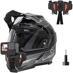 Soporte De Camara Gopro Para Moto TELESIN Soporte para Casco de Moto Mento para GoPro Hero 12/11/10/9/8/7/6/5/4, dji OSMO Action, Insta360, Silicona Antideslizante, Fácil de Instalar, Cámara de Acción Accesorios (2da Generación)