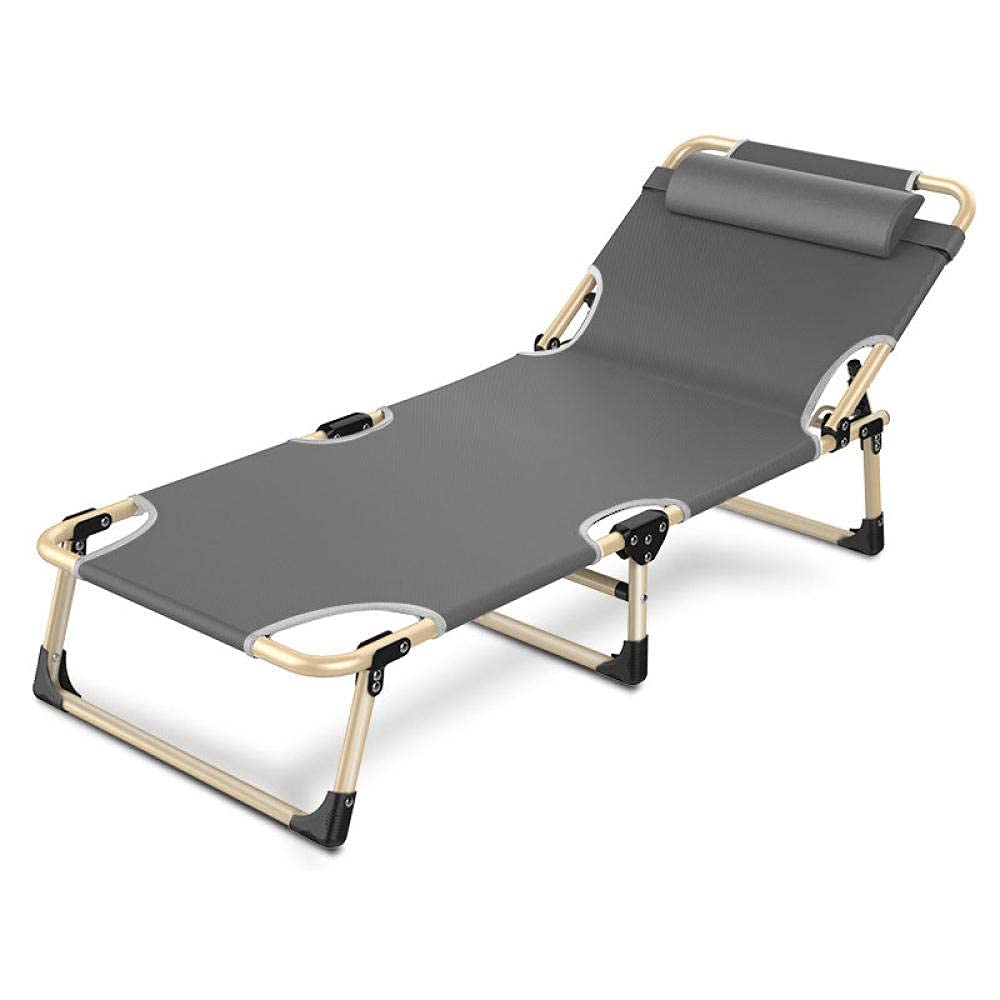 Chaise longue de camping pliante portable en plein air pour la détente