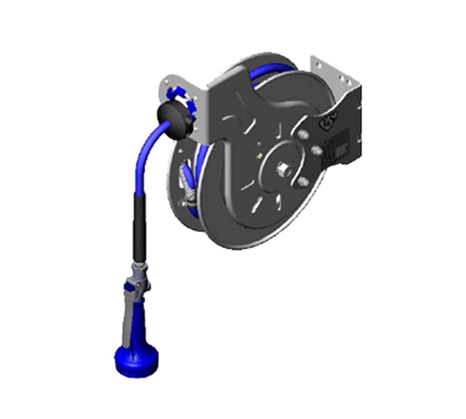 T&S Brass B-7132-08H Hose Reel, 35', Open, 3/8", SS, Hi-Flow Spray Valve