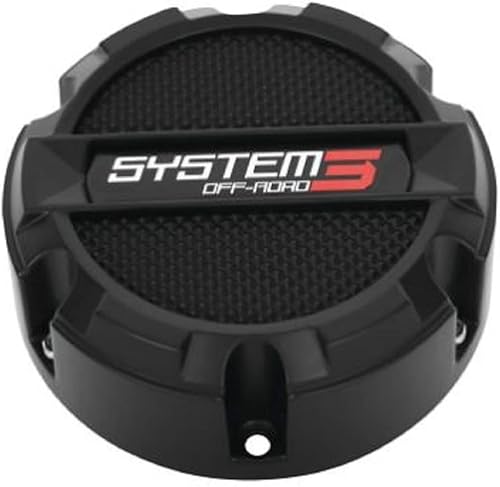 System 3 ST-4SB-4ST-5SB-5 Tapa de rueda central - negro mate CAPS3-140