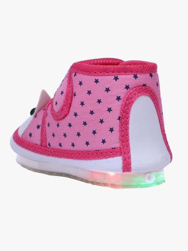 Image of CHIU Kids LED Light Shoes with Chu Chu Music Sound & Small Star Print for Baby Girls and Boys (Age Group - 12-15 Months, 15-18 Months 18-21 Months, 21-24 Months)