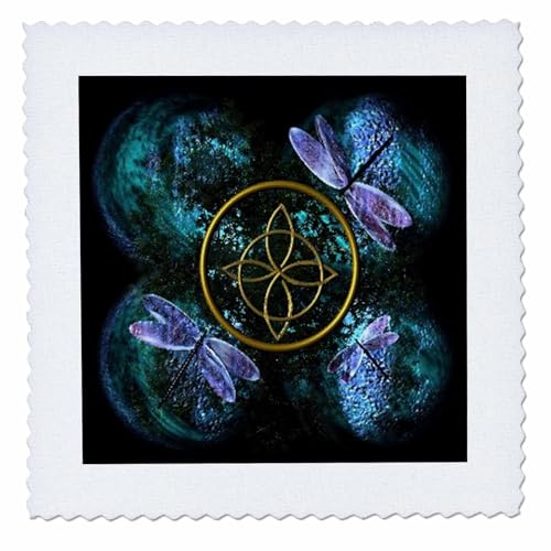 3dRose Celtic Knot Celtic Design - Quilt Square, 14 by 14-Inch (qs_31621_5)