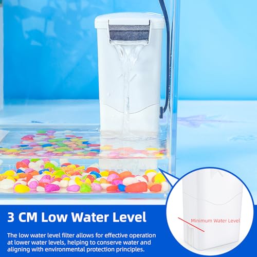 Image of RunDuck Replaceable Turtle Tank Filter with Waterfall Flow - Easy Installation, Low Water Level Start, Suitable for Small Fish Tanks, Aquariums, and Turtle Tank Accessories