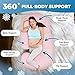 PILLANI Pregnancy Pillows for Sleeping - V C U Shaped Full Body Pillow with Removable Cover, 57inch Cooling Maternity Pillow for Pregnant Women, Support for Back Belly Legs Hip - Pregnancy Must Haves