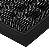 MATALL All-Weather TPE 36x17 Inch Versatile Mat -Indoor and Outdoor Non-Slip Boot Tray Floor Door Mat with Drainage Option for Home, Kitchen and Bath