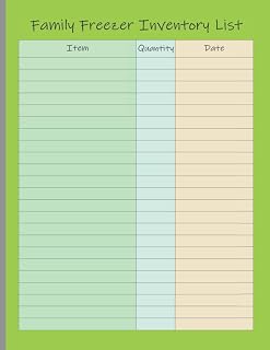 Family Freezer Inventory List: Fridge And Freezer Checklist For Home - Record And Track Food In Your Kitchen/Pantry Pages 100, Size 8.5"X11" Inches