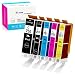 K-Ink Compatible Ink Cartridges for PGI 250 CLI 251 for PIXMA MX922, MG5420, MG6320, MG7120, MG5520, iP7220 (1 Large Black, 1 Small Black, 1 Cyan, 1 Yellow, 1 Magenta)