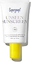 Supergoop! Unseen Sunscreen - SPF 40 - Clear & Invisible Face Sunscreen + Broad Spectrum + Makeup-Gripping Primer - Weightless, Scentless, Oil Free - For All Skin Types & Tones - 0.68 fl oz