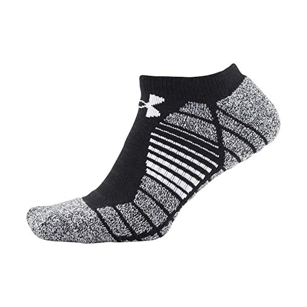 Under Armour Adult Elevated Performance No Show Socks, 3-Pairs , Black , Medium