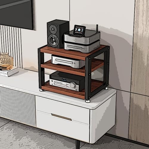 BIUBPW Desktop Stereo Cabinet Audio Rack Desktop Amplifier