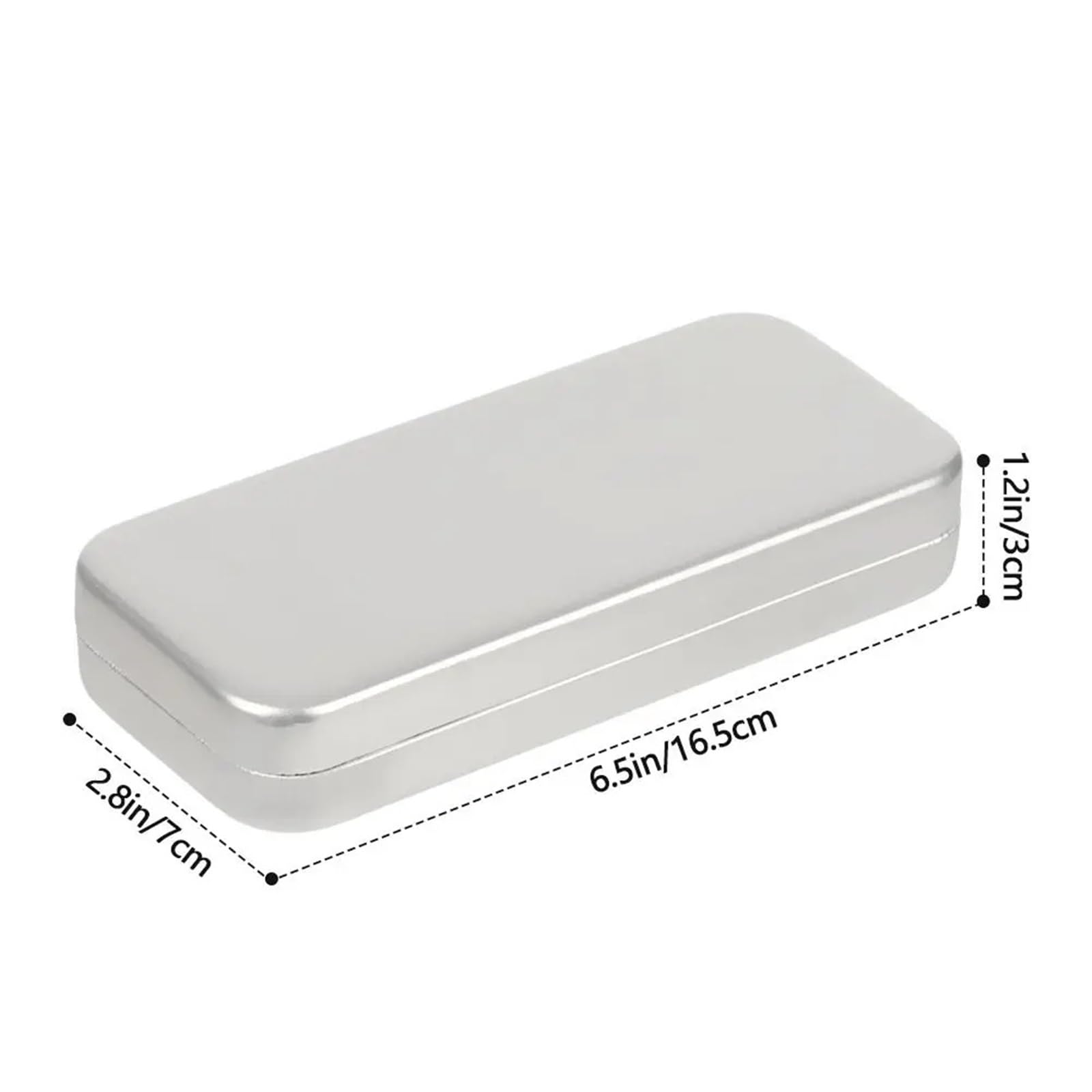 estuche para gafas, Estuche de hierro sencillo y elegante for gafas sol(Silver)