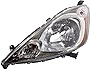 Evan-Fischer Headlight Assembly Compatible with 2009-2011 Honda Fit Halogen Chrome Interior Sport Model Driver Side