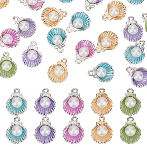 Pendentifs coquillage océan en émail pour créer vos boucles d'oreilles de plage faites main