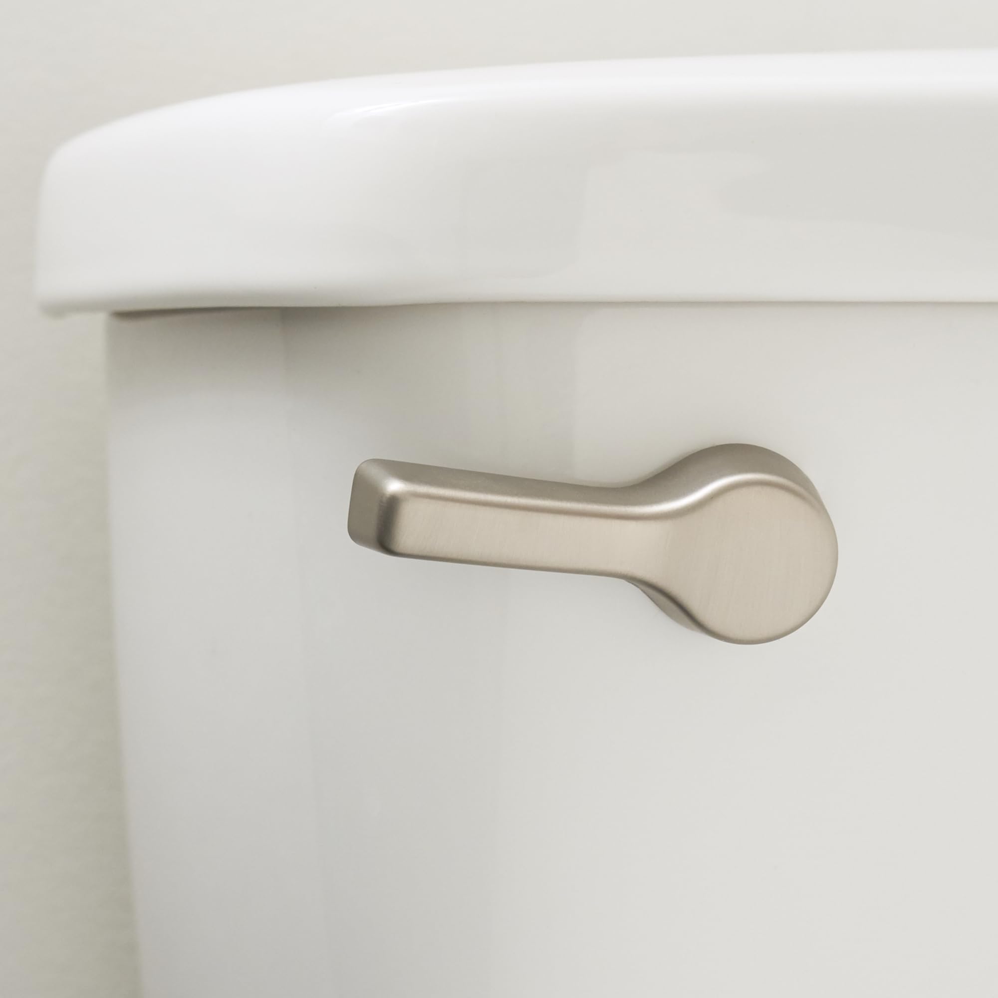 Poignée de toilette à montage avant universelle avec levier complet nickel