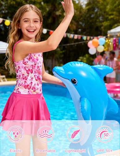Image of ALISISTER Girls Tankini Swimsuit Two Piece Bathing Suits Summer Beach Swimwear with Shorts for 7-12 Years