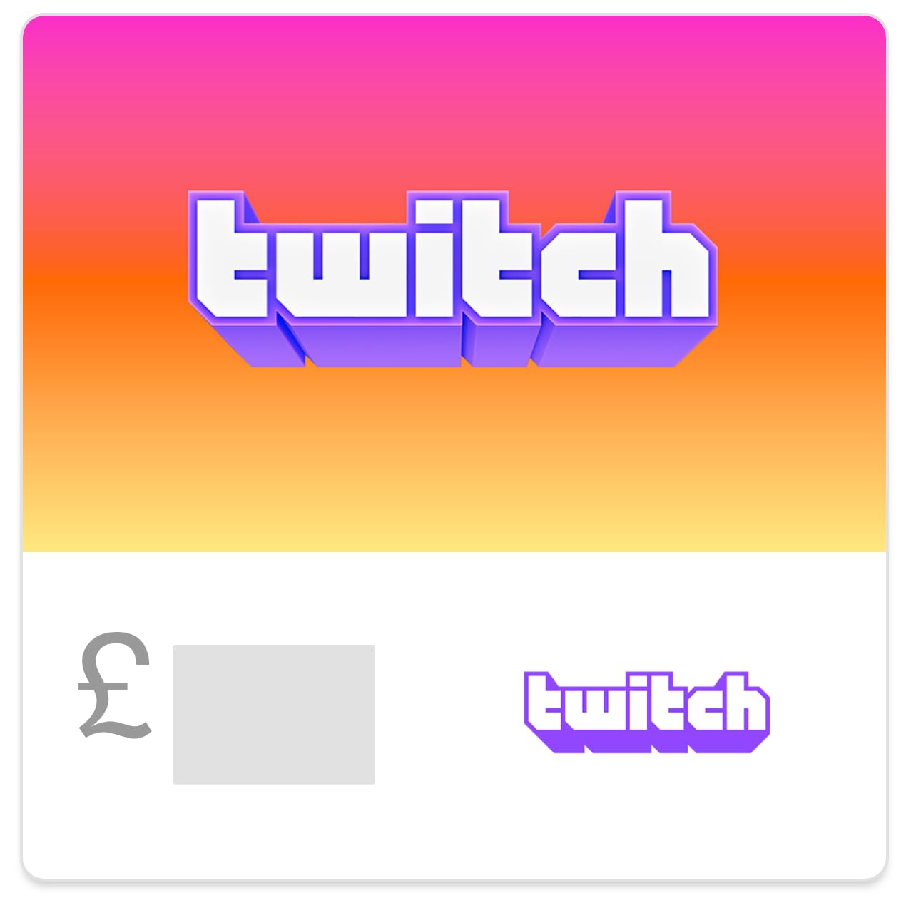 Twitch eGift Card - £15 - Twitch : Amazon.co.uk: Stationery & Office  Supplies