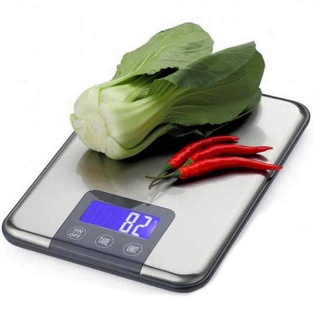 Cyfrowa waga kuchenna do żywności, bardzo precyzyjna waga kuchenna, elektroniczna waga z wyświetlaczem LCD, waga tara i funkcja PCS, 5 kg, 10 kg, kolor: 5 kg/1 (5 kg/1 g)