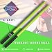 FITSTIX Drumsticks for Fitness & Aerobic Workout Classes Drum Sticks, Strong and Light Weight design make a fun addition to any exercise routine or class. (UV GREEN + FITGRIPS)