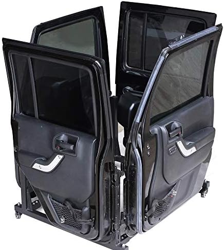 Tioyar Wrangler Car Door Hanger Storage Rack Removable Cart Door Bracket Sliding Bracket Compatible with 1987-2023 Jeep Wrangler TJ YJ JK JL JLU and Compatible with Jeep Gladiator JT