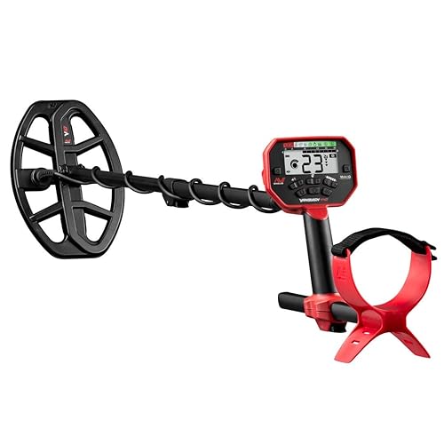 Minelab Vanquish 440 Multi-Frequency Pinpointing Metal Detector for Adults with V10 10"x7" Double-D Waterproof Coil (4 Detect Modes, Wired Headphones & Rain Cover Included)