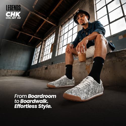 Image of CHK Legend Men's Casual Shoes | Premium Microfiber PU Upper | Cushioned Insole & EVA Midsole | Durable High-Abrasion Outsole | Lightweight Lace-Up Fashion Sneakers for Everyday Comfort
