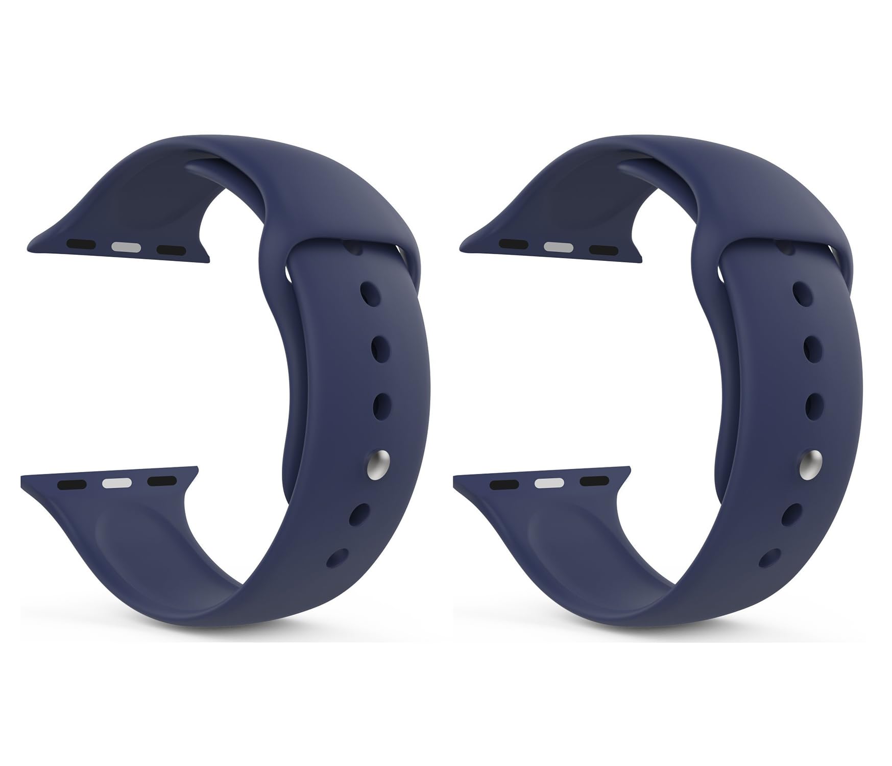 House of Quirk Silicone Watch Band Band Replacement Strap - Comfortable and Durable 38/40mm Sport Unisex Strap for Series Ultra 8 SE 7 6 5 4 3 2 1 (Navy Blue, Set of 2) (B0C9X6JQ9Y) Amazon Price History, Amazon Price Tracker